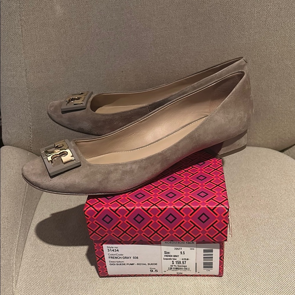 Tory Burch French Gray Ballet Flats